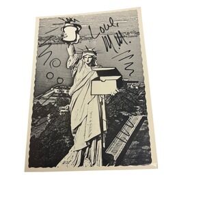 MSCHF Statue of Liberty Toaster Postcard Art Collectible Black White Print